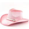 Hard Top Cowboy Hat Sunscreen New Summer Hat Men's and Women's Panama Straw Hat Top Hat American Western Cowboy Hat New