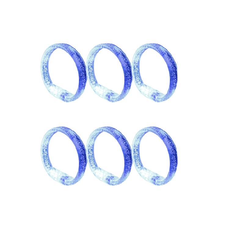 6pcs Colorful Light Up Party Glowing Bracelets Stylish Plastic LED Wristbands Birthday Party Wrist Bands Ornament