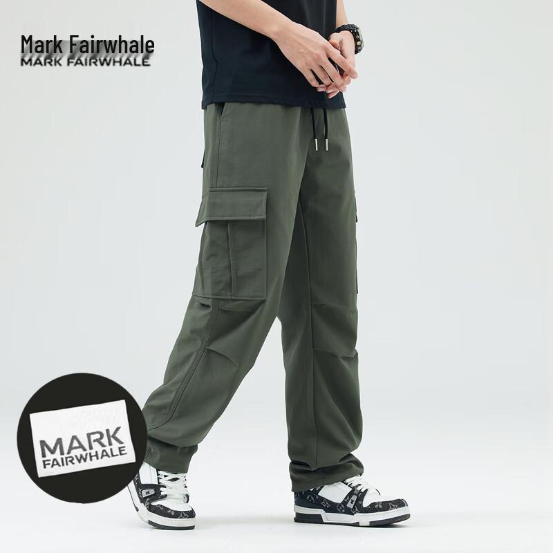 MARK FAIRWHALE Men s Summer Drawstring Cargo Pants 2XL