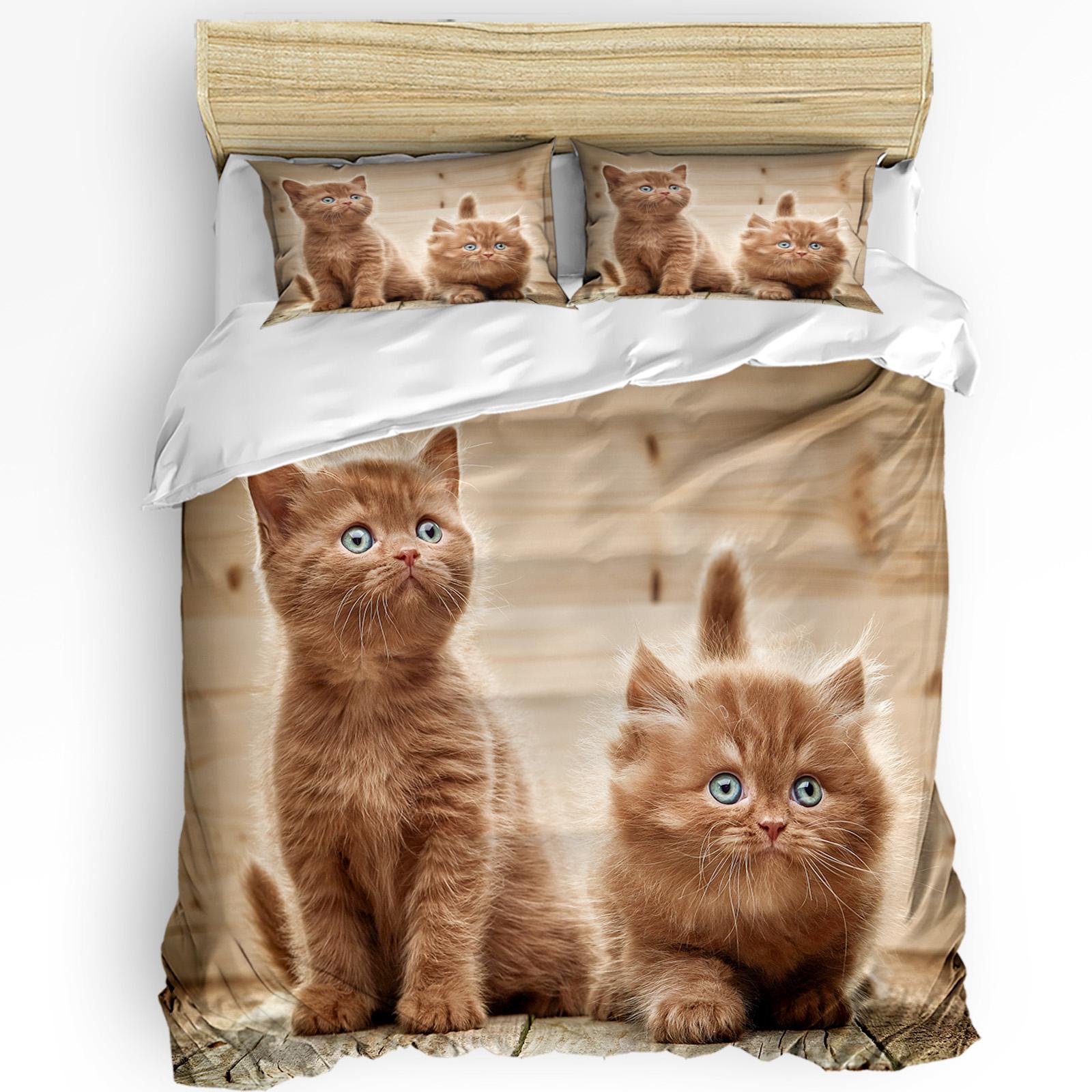 

Cat Rope Mouse Duvet Cover Bed Bedding Set Home Textile Quilt Cover Pillowcases Bedroom Double Bedding Set No Sheet EU single(135x200cm)