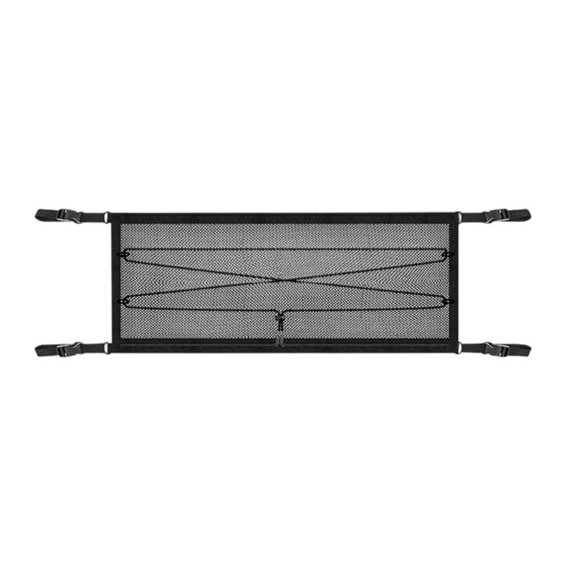 

Sturdy Polyester Cargo Net For Camping Trolleys Easy Installation Zippers Access And Secure Storage Solution 1