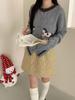 Japanese Style Color Block Jacquard Cardigan