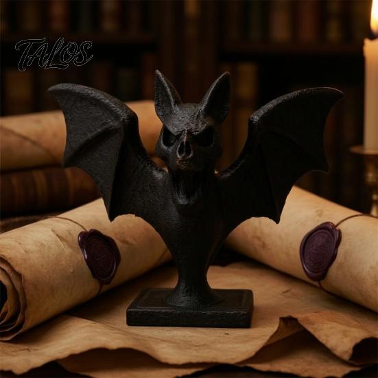 Creative Halloween Gifts 3D Printed Bat Figurine, Gothic Black Sculpture, Spooky Room Accessories Tabletop Ornament for Home Shelf Desk Decoration