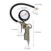 Tire Inflator With Pressure Gauge, 0-220PSI Dial Wheel Air Tire Pressure Gauge, Heavy Duty Rubber Hose With Quick Coupler, Air Compressor Tire