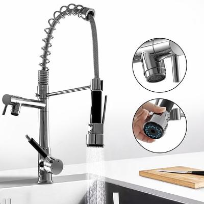 Modern Cold And Hot Chrome Pull Out Spray Swivel Mixer Kitchen Bathroom Basin Sink Tap Faucet