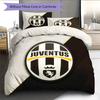 Set Copripiumino Trapuntato Juve Federa Federe Decorazione Casa Regalo di Compleanno (1 * copripiumino + 2 * federa, senza nucleo)
