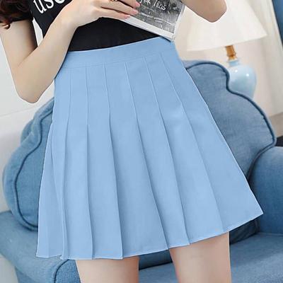 Fusta de satin plisată cu talie înaltă de vară pentru femei, mini la modă, cu talie subțire, fustă casual de tenis Fusta școală