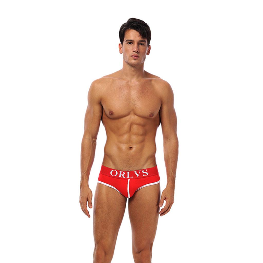  Men  Underwear Solid Breathable Boxer Brief Short Bulge Pouch Underpants