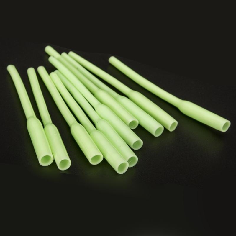 10pcs PVC Sleeve Hook Line Aligner Protector Sleeves Night Fishing Rig Tubing Fishing Accessories Fishing Glow Tube