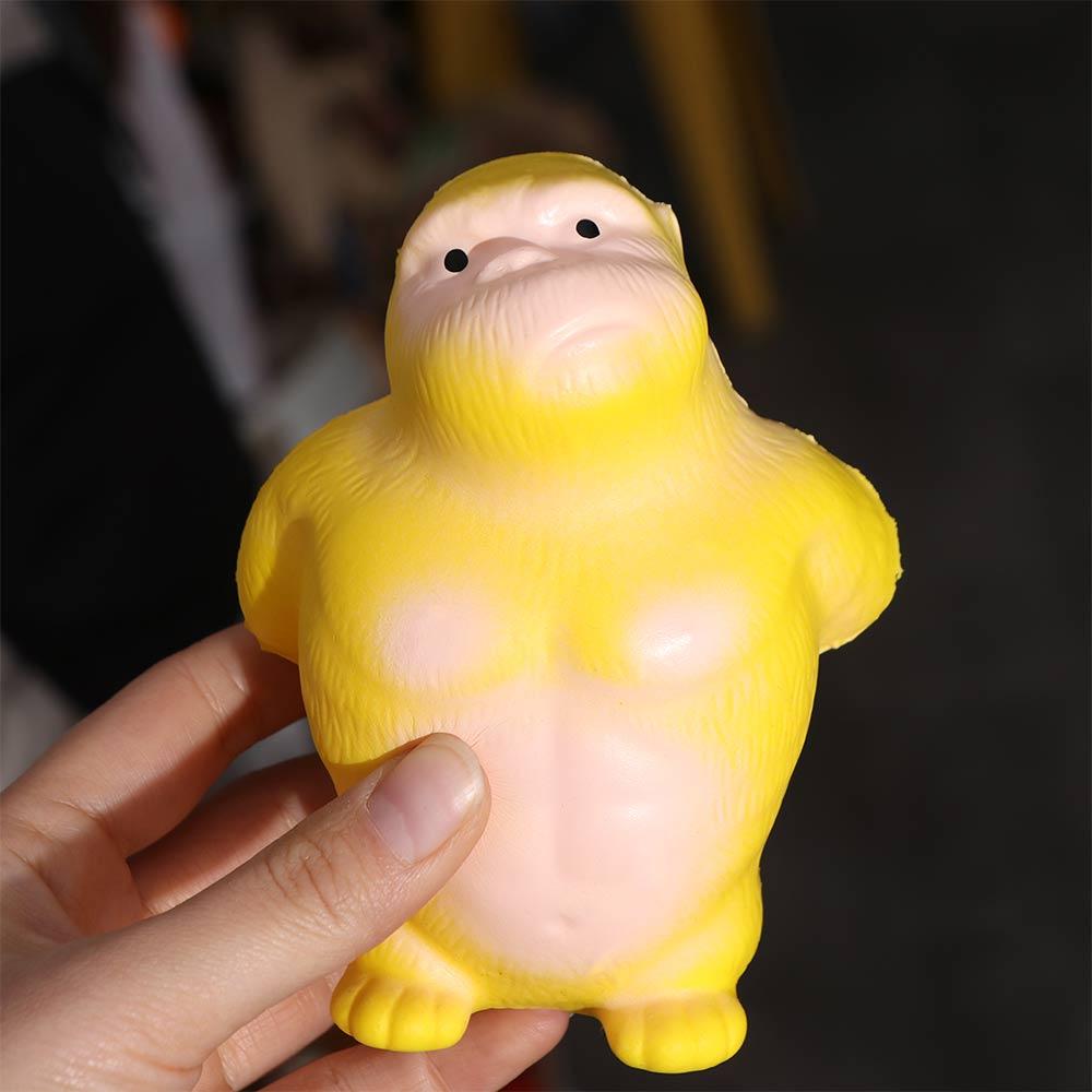 Orangutan Squeeze Vent Gorilla Yellow Soft Glue Gorilla Toys Squeezing Monkey Toys  Children Toys