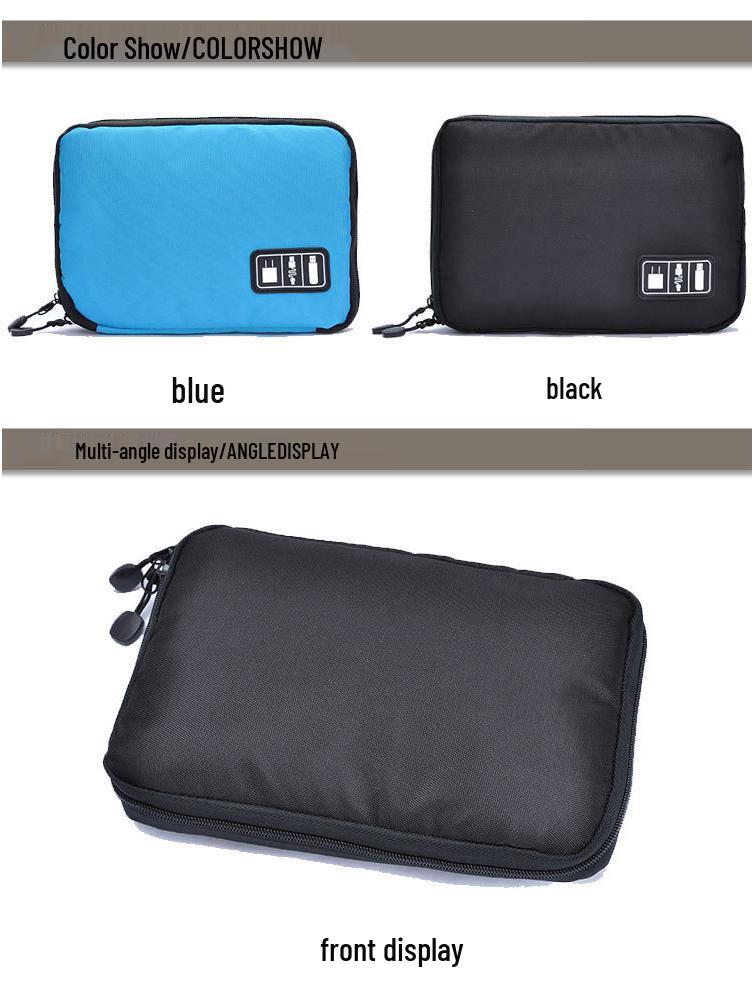 Travel Digital Accessories Organizer: Earphone & Charger Storage Bag