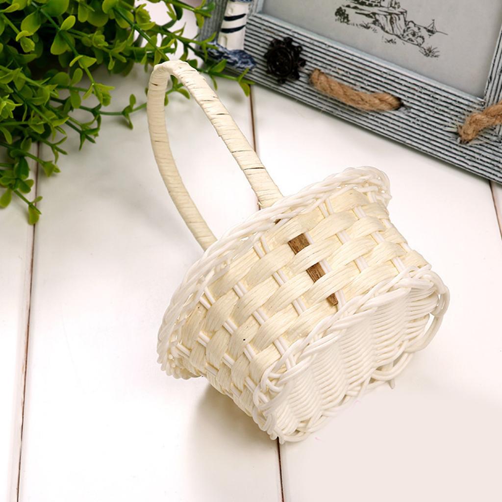 Multi Functional Storage Basket Wicker Flower Basket with Handles Handwoven Baskets Versatile Decoration Thoughtful Gift