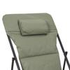 FOLDABLE DECK CHAIR Grue KHAKI adjustable backrest with cushion