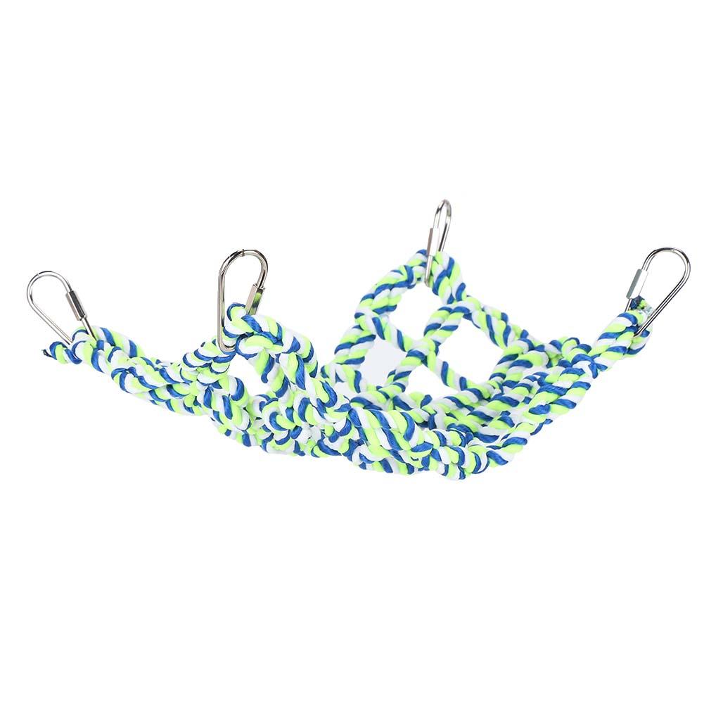 Small Pet Hammock Woven Rope Mesh Climbing Net for Parrot Squirrels Sugar Glider