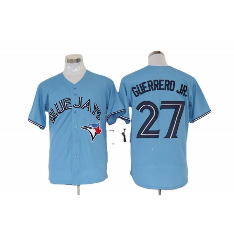 Toronto Blue Jays 27 Baseball Jersey Loose Fit Button-Up Shirt Men Sports Fan Apparel