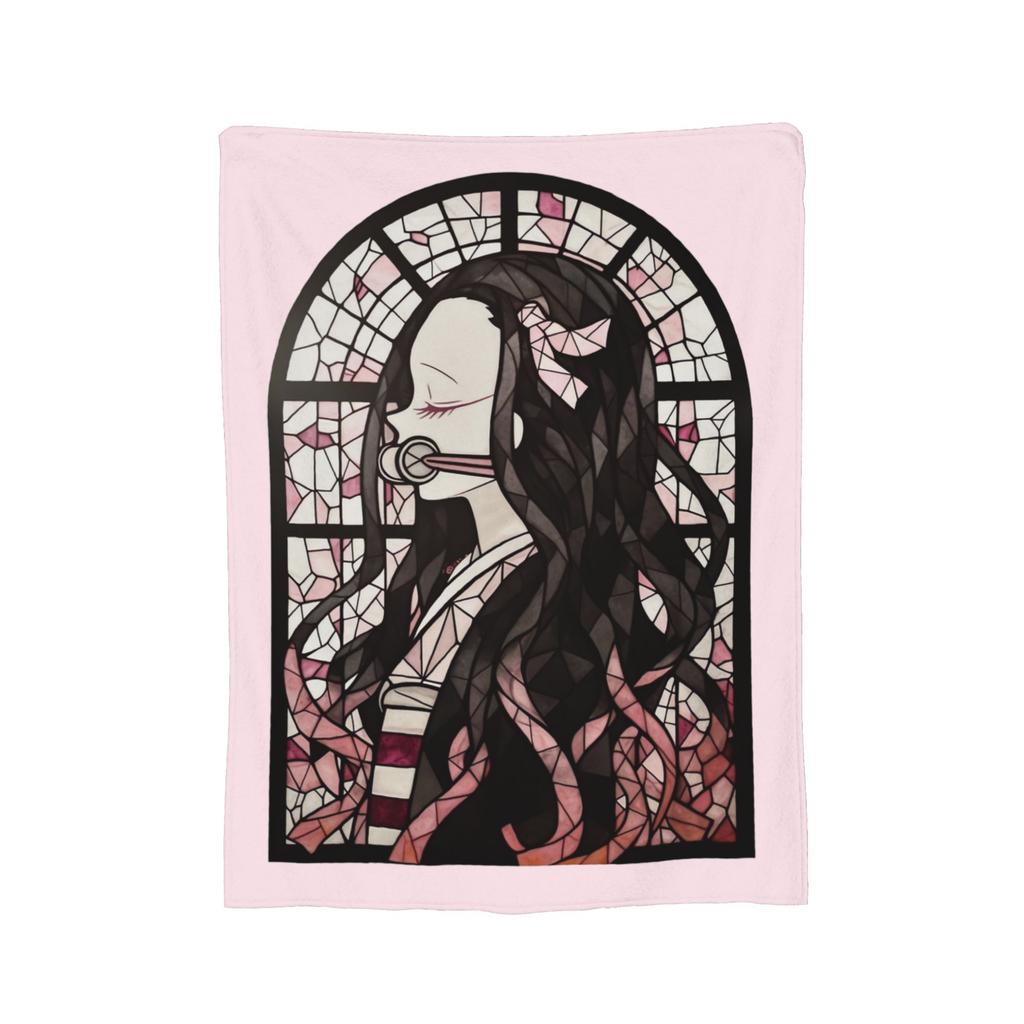 Sanemi Shinazugawa Dämonentöter Decke Samt Winter Atmungsaktive Leichte Überwurfdecke für Sofa Büro Teppich Stück