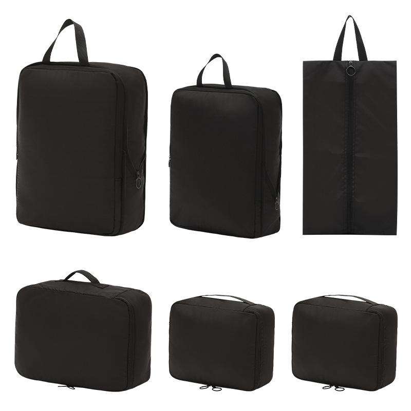 Set of 6 Compression Fabric Luggage Organizers for Efficient Storage and Organization While Traveling