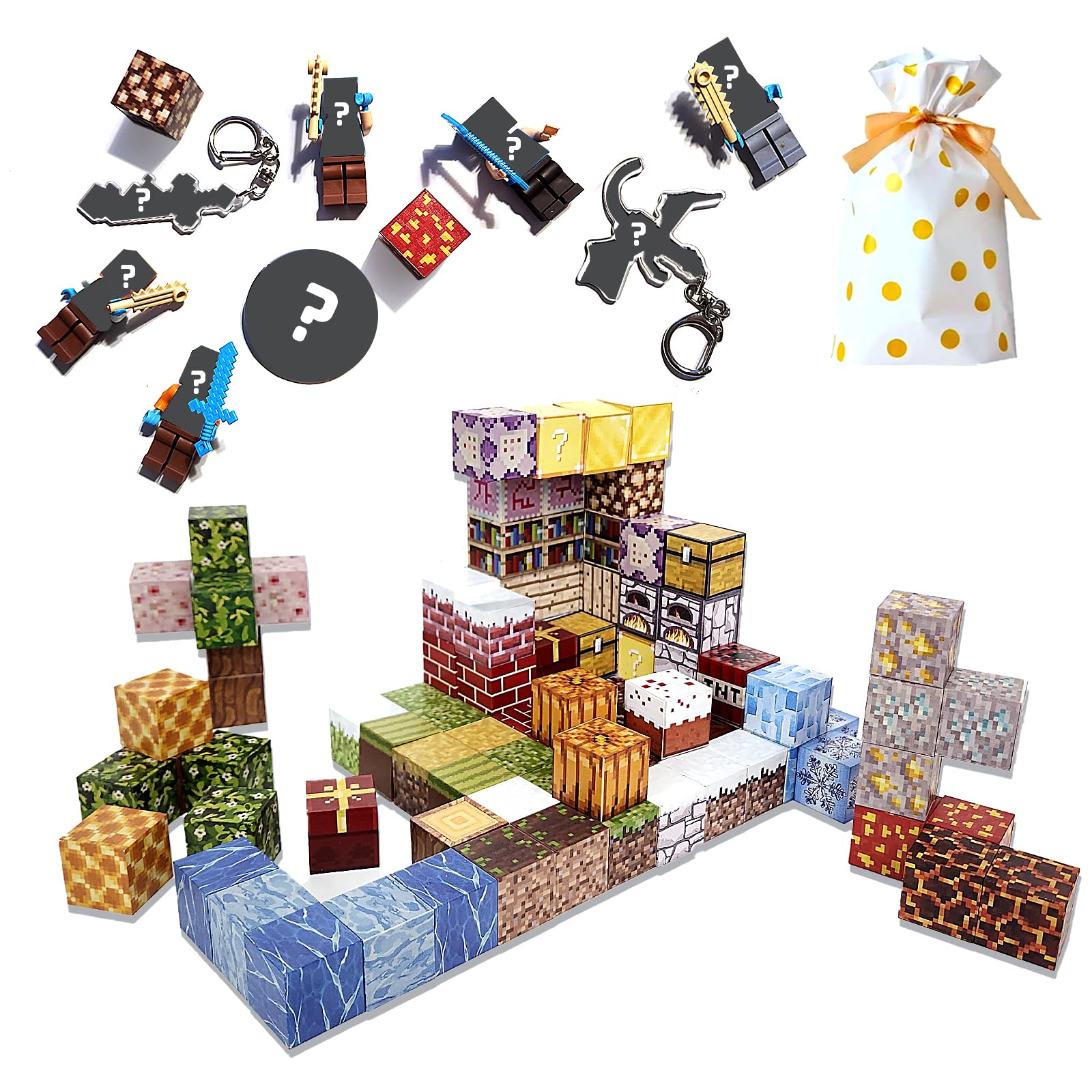 

подарочная упаковка магнитный блок магнитный магнит начальная школа день рождения Рождество HANAUMI [Бесплатно в комплекте] набор в стиле Майнкрафт, набор из 100 штук, куб,