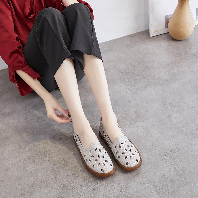 Sommer Damen Mokassins Lederschuhe Fahrkomfort Flats Casual Slip-ons & Espadrilles Schuhe für Mädchen