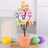 Simulated Eggs Tree Branch Colorful Egg Tree Flowerpot Easter Egg Bonsai  Easter Decoration