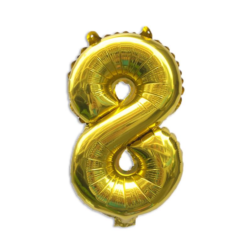 Thin Body 40-Inch Large Digital Aluminum Film Balloon 42-Inch Digital Balloon Birthday Party Decoration Helium Balloon Floating In The Air