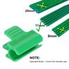40PCS Plastic Greenhouse Film Clamp Easy To Attach Fits 11mm Pipe Greenhouse Film Clip Green Greenhouse Film Buckle