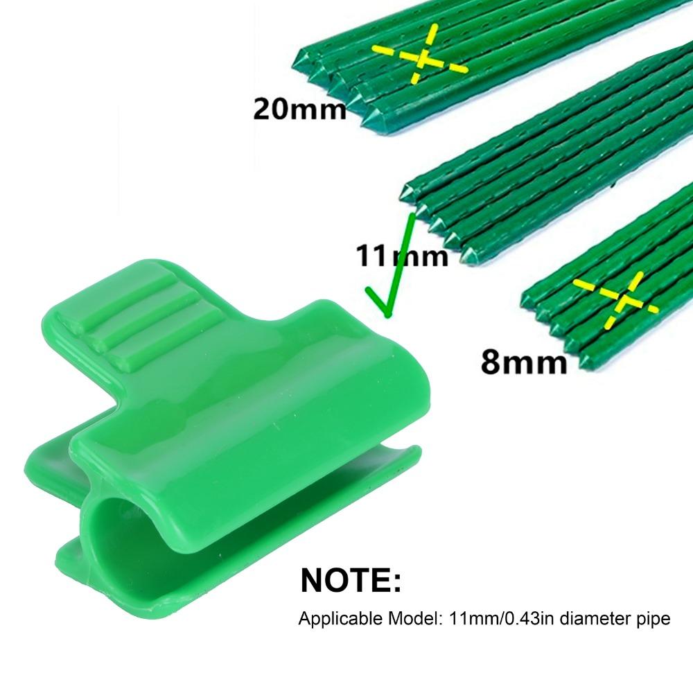 40PCS Plastic Greenhouse Film Clamp Easy To Attach Fits 11mm Pipe Greenhouse Film Clip Green Greenhouse Film Buckle