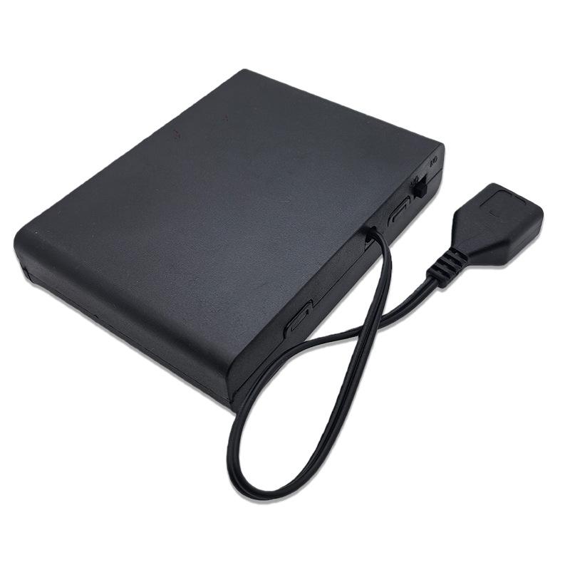 1Pcs Usb Mini Power Supply Battery Box With Cover And Switch 6 X Aa Usb Battery Box For 9V Led Strip Lights