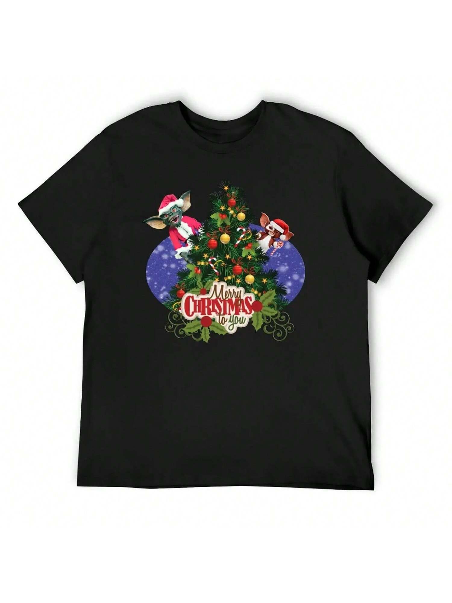 Merry Christmas T-Shirt Shirts Funny Meme T-Shirts Boys Animal Print Summer Tops Fitted T Shirts For unisex S разноцветный