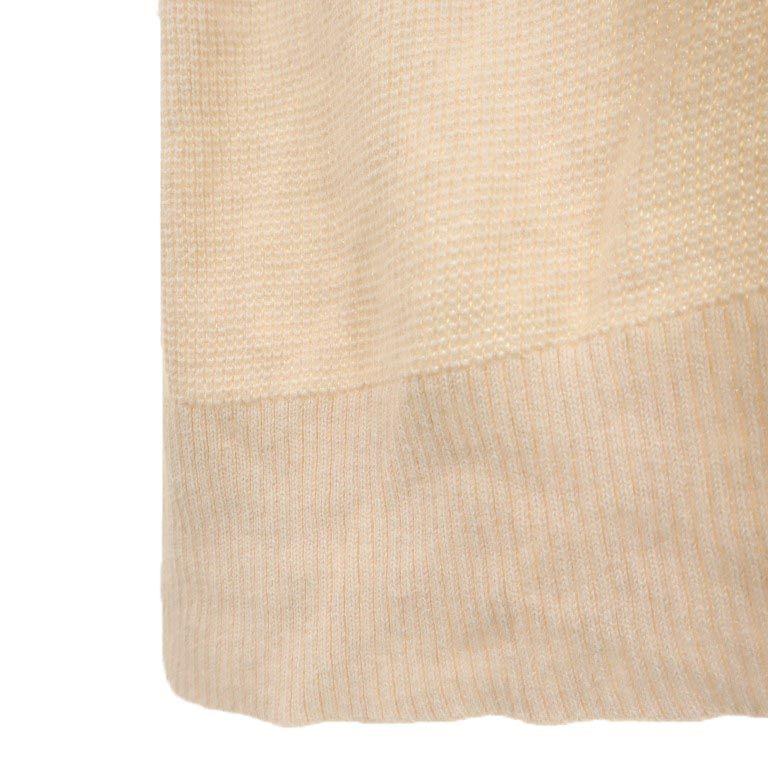TODAYFUL Linen Blend Knit Poncho F Beige Women Used