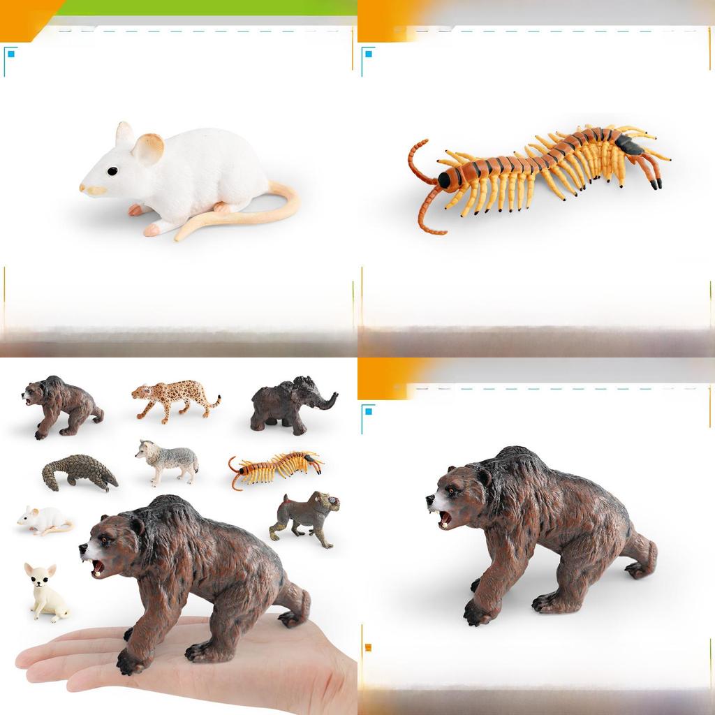 Bears Mammoths Pvc Simulation Animal Models With Static Wildlife Figures For Education