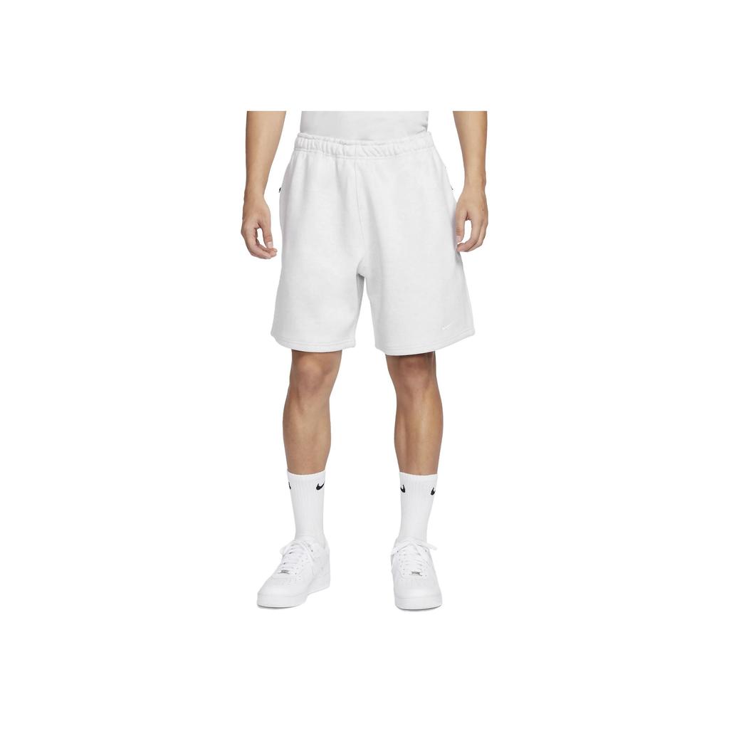 Nike Solo Swoosh Solid Color Logo Elastic Waist Sports Shorts Men Bottoms White DV3055-051