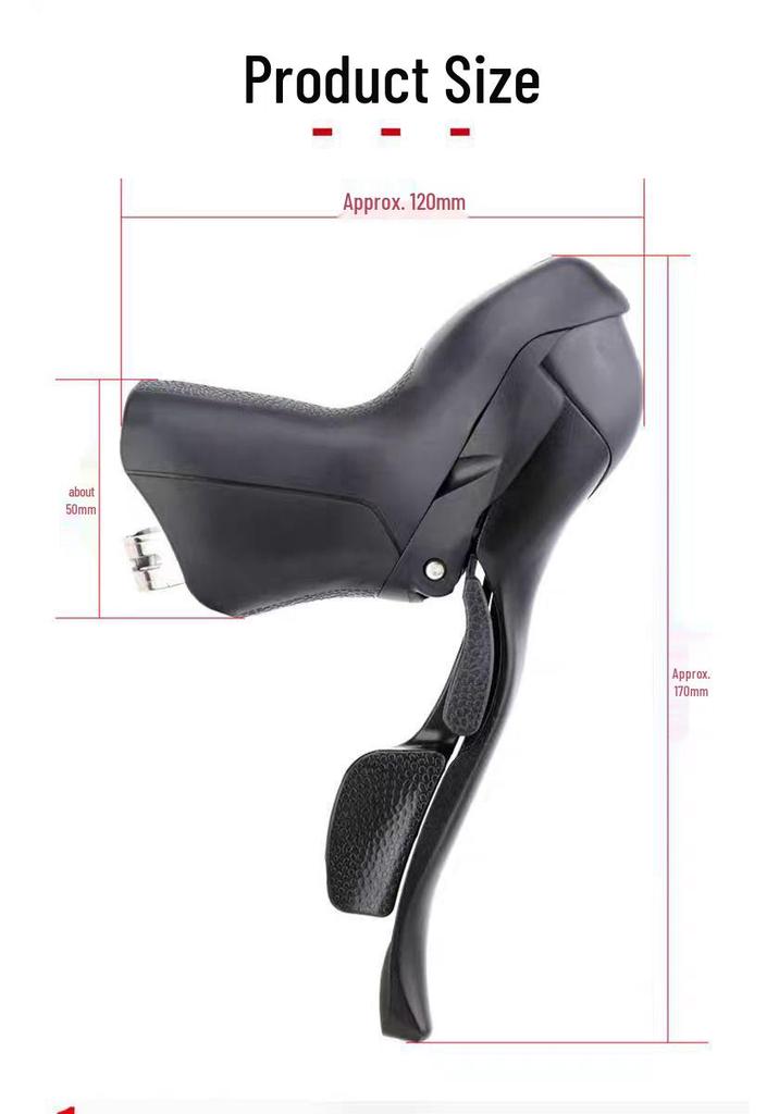 VeloJoy Levier de Vitesse et de Freinage Universel pour Vélo 7-10 Vitesses Dérailleur Intégré