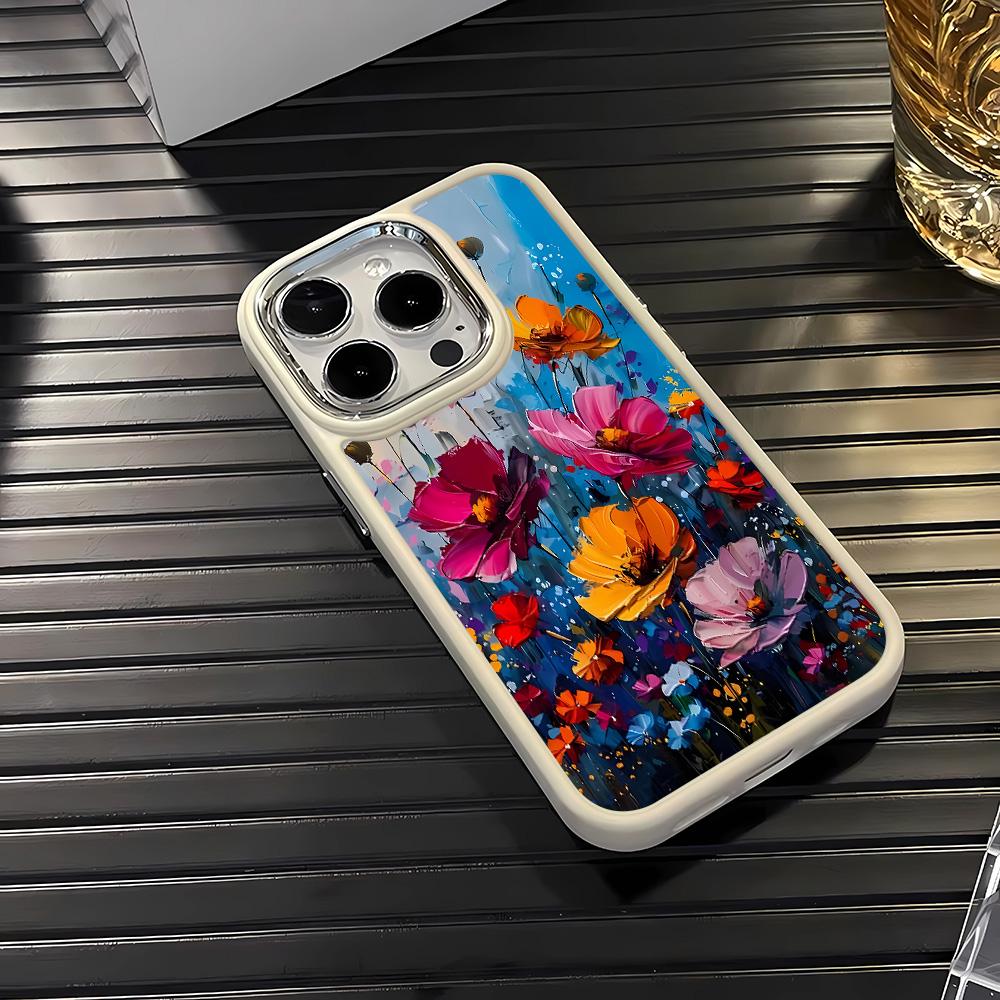 Red Flowers Case for IPhone 16 15 14 13 12 11 Pro Max X XS Max XR 7 8 Plus Case Cover Funda