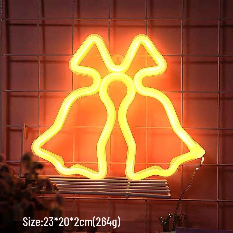 Herz & Stern LED Neon Mondlicht