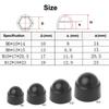 100pcs Screw Protection Cap Cover Bolt Nuts M6 M8 M10 M12 Exposed Hexagon Plastic Front Rear Door Deco for Car Motorcycle