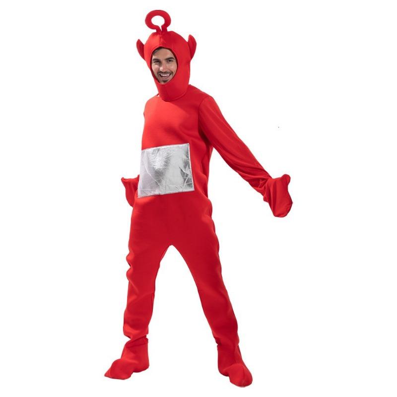 Cute Cartoon Teletubbies Cosplay Costume Jumpsuit Headgear Funny Tinky Winky Dipsy Laa-Laa Po Carnival Costume Clothes