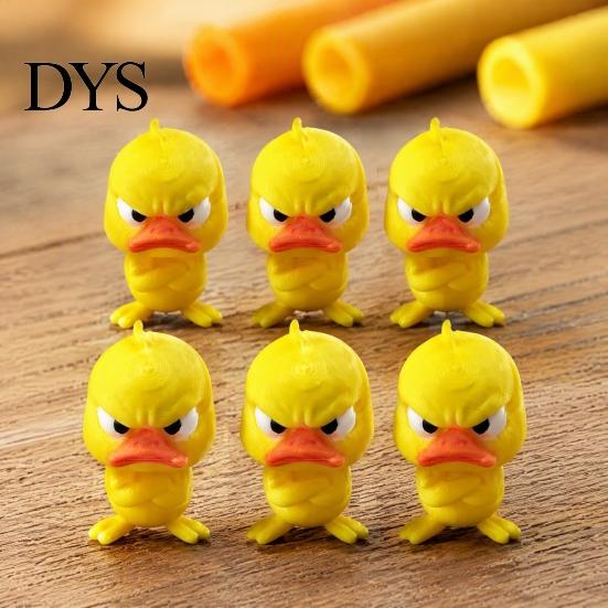 Angry Duck Model 3D Printed Yellow Ornament, Funny Desk Miniature Figurine Decoration, Cute for Home Office Decor Unique Gift Coworkers