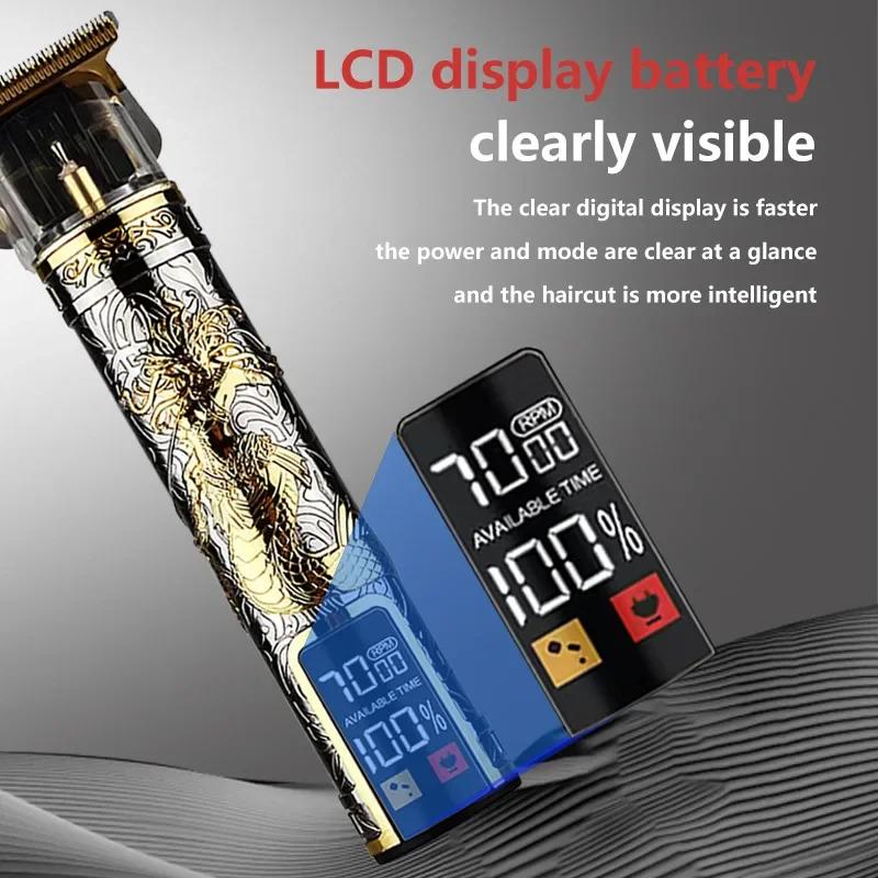 1-5Pack Vintage T9 Electric Cordless Hair Cutting Machine Professional Hair Barber Trimmer For Men Clipper Shaver Beard Lighter