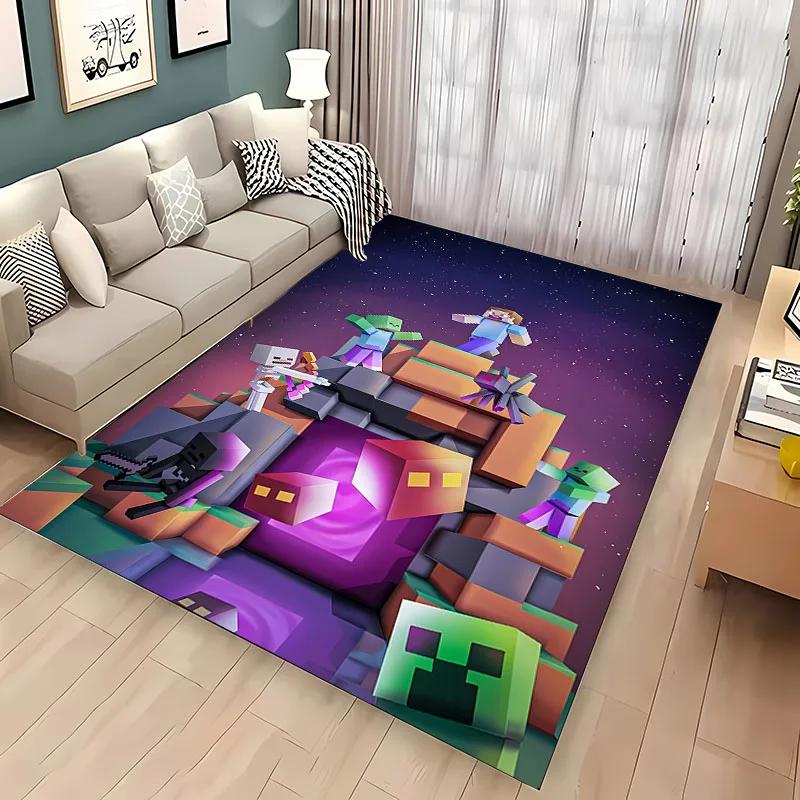 

3D Друк M-M1necraft Килим для Вітальні Спальні Коридору Alfombra Протиковзкий М який Килимок Зонування Диванний Доріжка Домашній Декор Килимок Подарунок 40x60cm (16x24in)