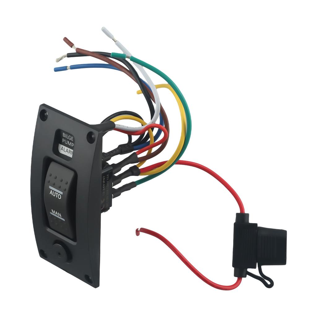 Switch Panel Pump Bilge Curved Shaped Plastic IP66