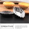 Hemoton 30pcs Tartlet Tins Stainless Steel Egg Tart Moulds Small Tart Pie Pan Tart Tins for Baking Tins Moulds for Tart Shells, Mini Cake, Pudding,