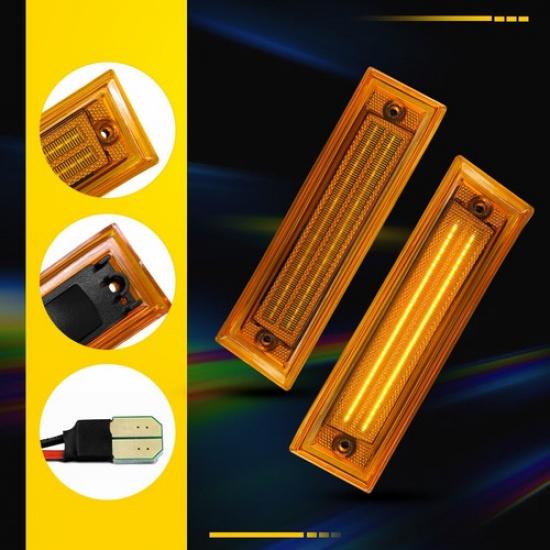 2X For 81-91 Chevrolet Silverado C/K/R/V Suburban GMC LED Side Marker Light EOOK