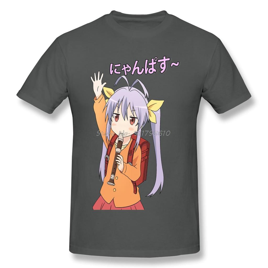 Nyanpasu T Shirt White Non Non Biyori Printed Tshirt Summer TShirt Anime Men Tee Streetwear Harajuku