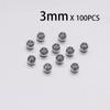 3/4/5/6/7/8MM Distanční korálek z nerezové oceli Kovové kulaté volné vymezovací korálky Pro výrobu šperků Náramek Nálezy pro kutily