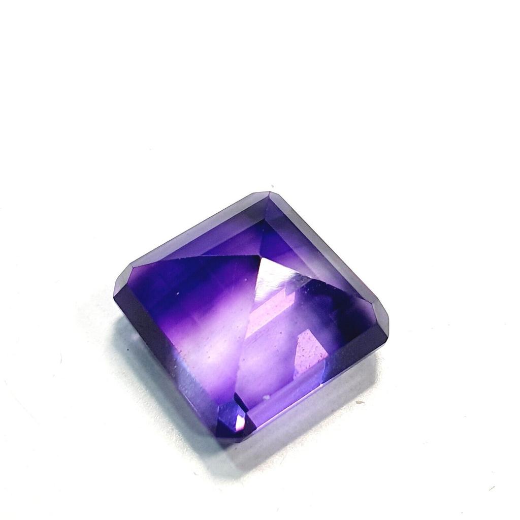 Certified Natural Bi Color Purple Amethyst 27 Ct Emerald Cut Stone u212