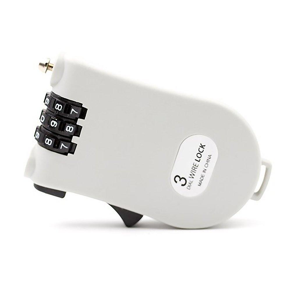 

Замок з кодом для велосипеда Замок-код Трос сталевий телескопічний Валіза Автомобіль Сани Шолом для велосипеда Високоточне кодове колесо Гаряче білий