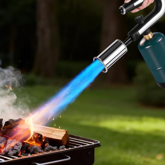 Verstellbare Outdoor-Propan-Fackel Handgeführter Flammenwerfer Lagerfeuer Holzkohle