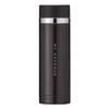 300ml Stainless Steel Water Bottle, Direct Drinking, Black Leather, Premium My Cafe Slim, H-6934