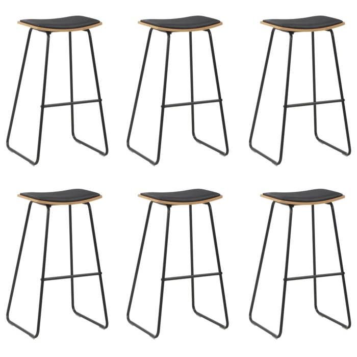 VidaXL Lot de 6 Tabourets de Bar, Chaise de Pub, Siège de Bistrot, Meuble de Salle à Manger Cuisine Salon Maison Intérieur, 3054561